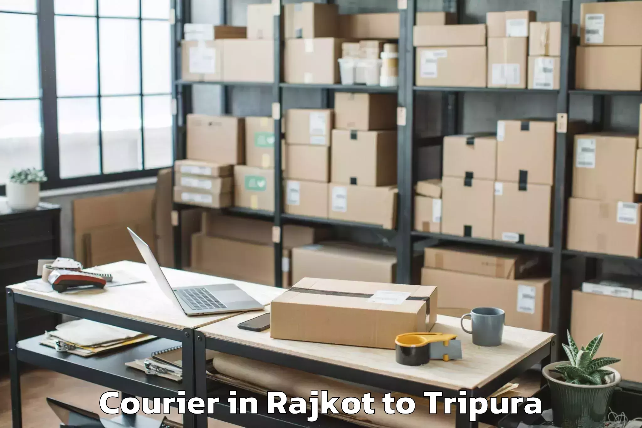 Reliable Rajkot to Gournagar Courier